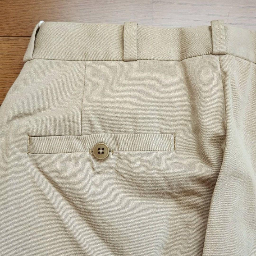 新品 タグ付き YAECA ヤエカ チノクロス パンツ ワイド カーキベージュ