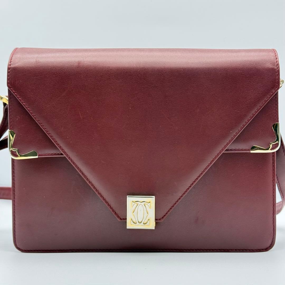 良品✨カルティエ マストライン ショルダーバッグ レディース ゴールド金具