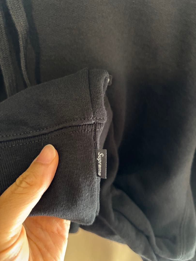 supreme スモールボックスロゴ　パーカー　ブラック