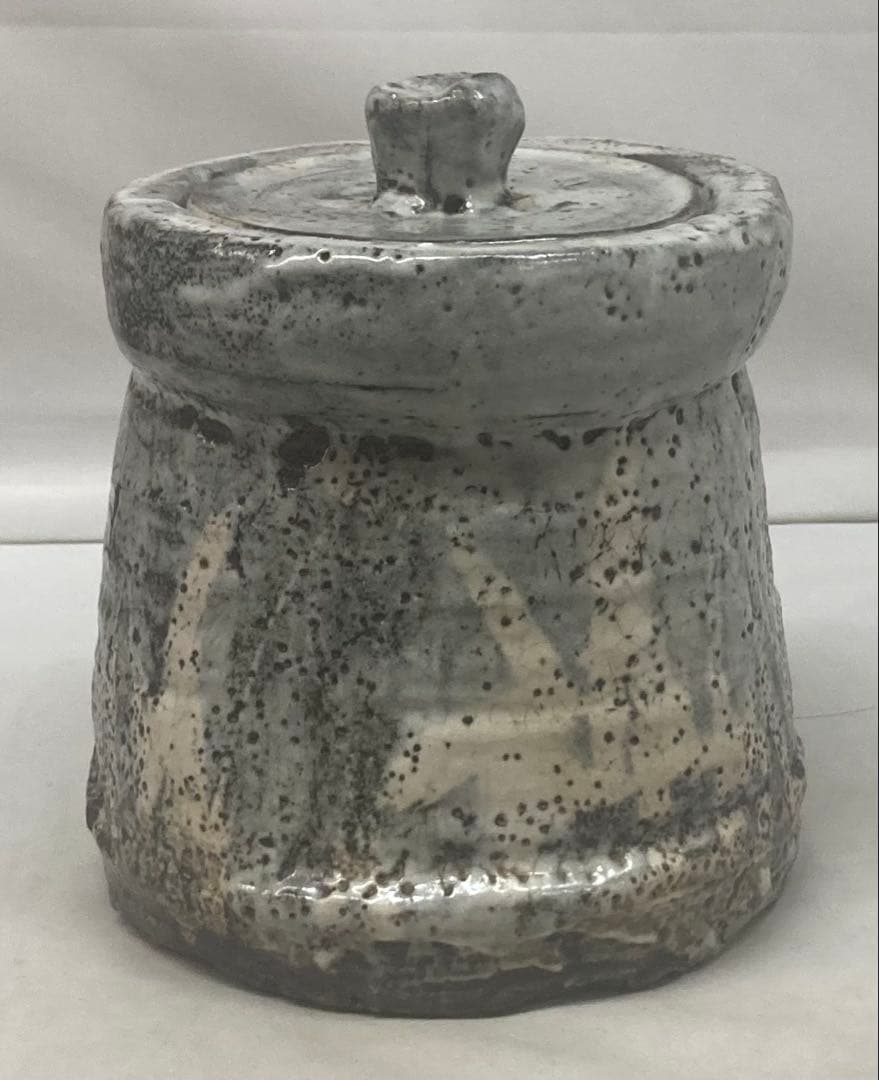 B539b 鼠志野 水指　作者不詳　木箱無し　茶道具