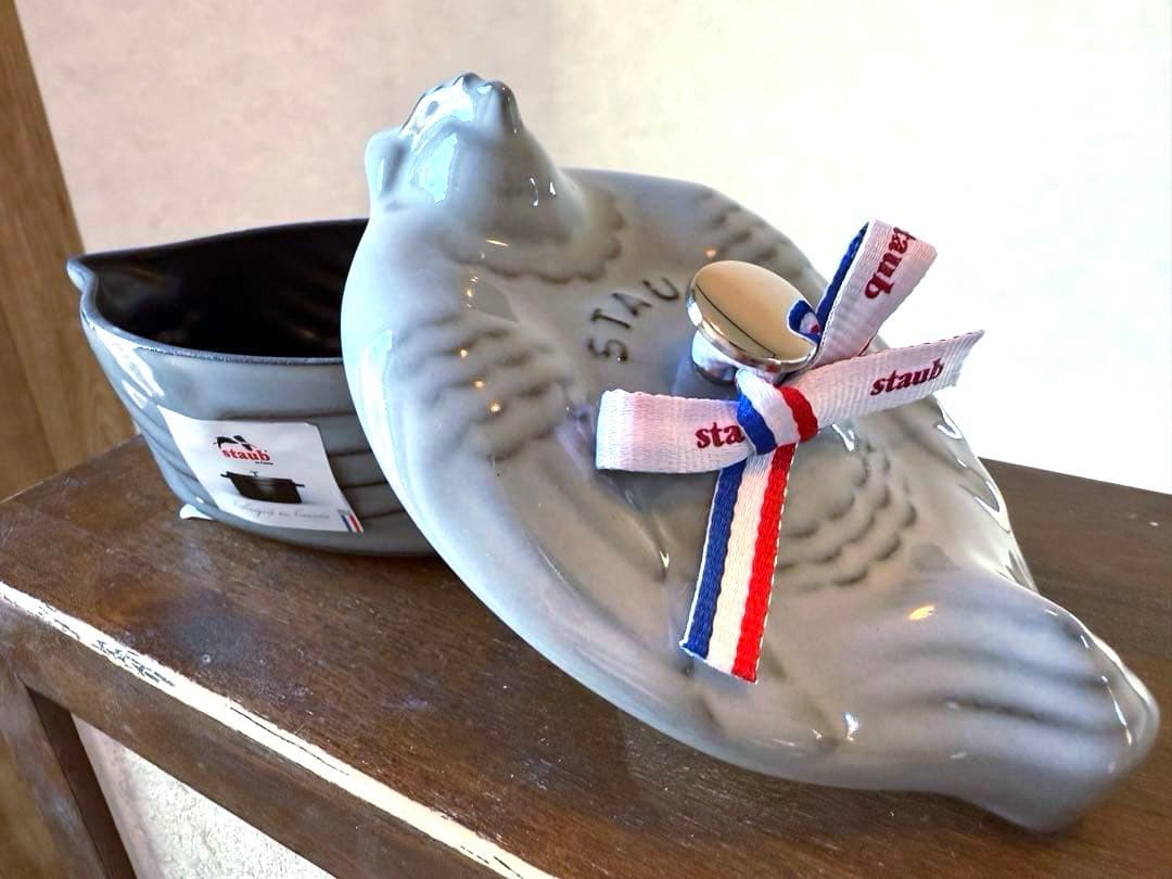 ストウブSTAUB入手不可廃盤色スモールチキンココットグレー新品未使用生涯保証付