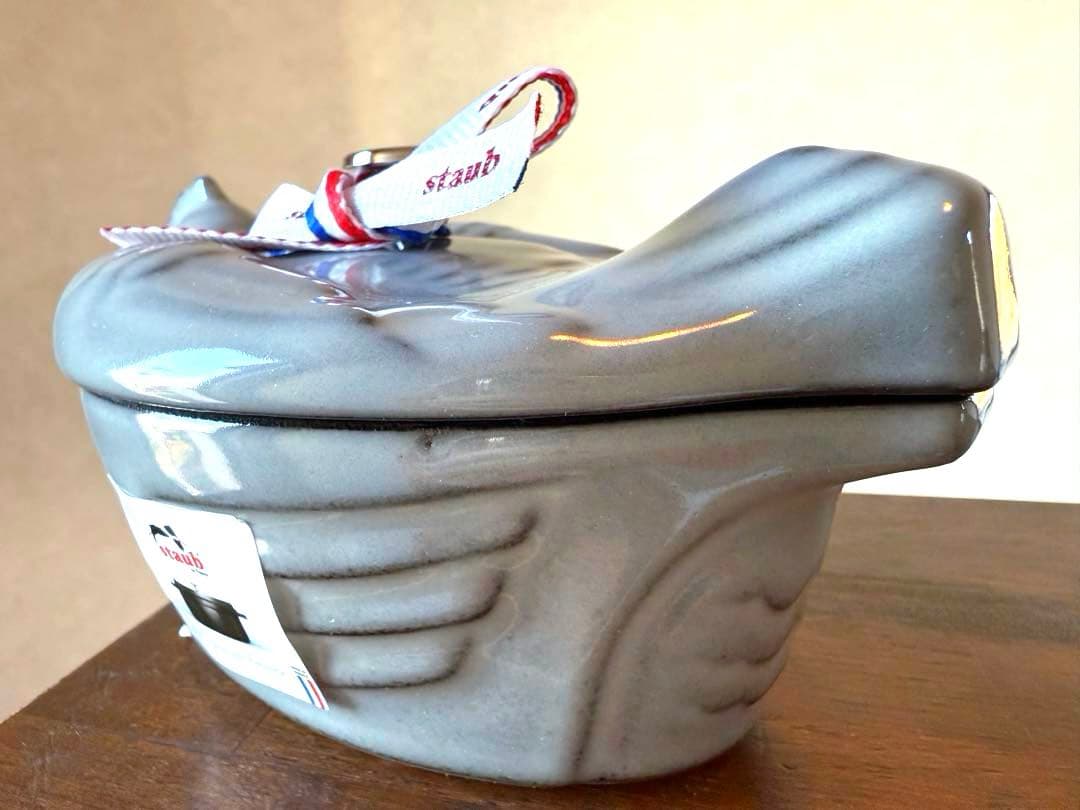 ストウブSTAUB入手不可廃盤色スモールチキンココットグレー新品未使用生涯保証付