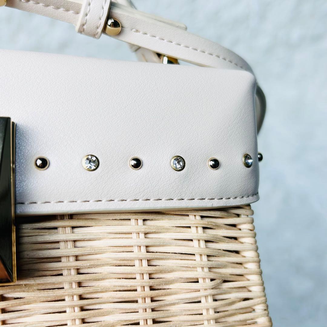 ★超希少・美品★ セルフォード ビジュー×スタッズシーズナルバッグ カゴバッグ