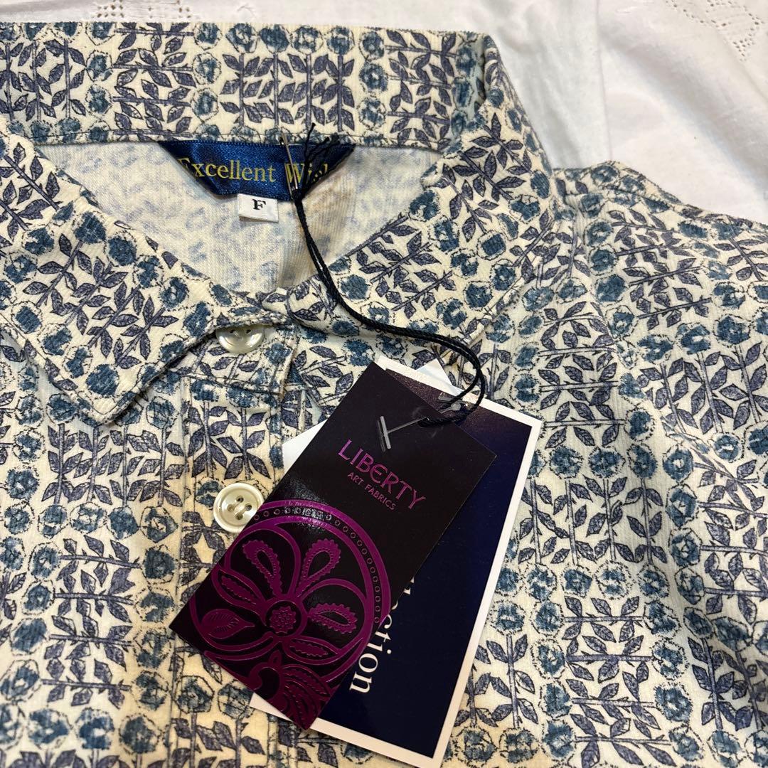 リハビリ　コーデュロイ　ブラウス　スリーピングローズ