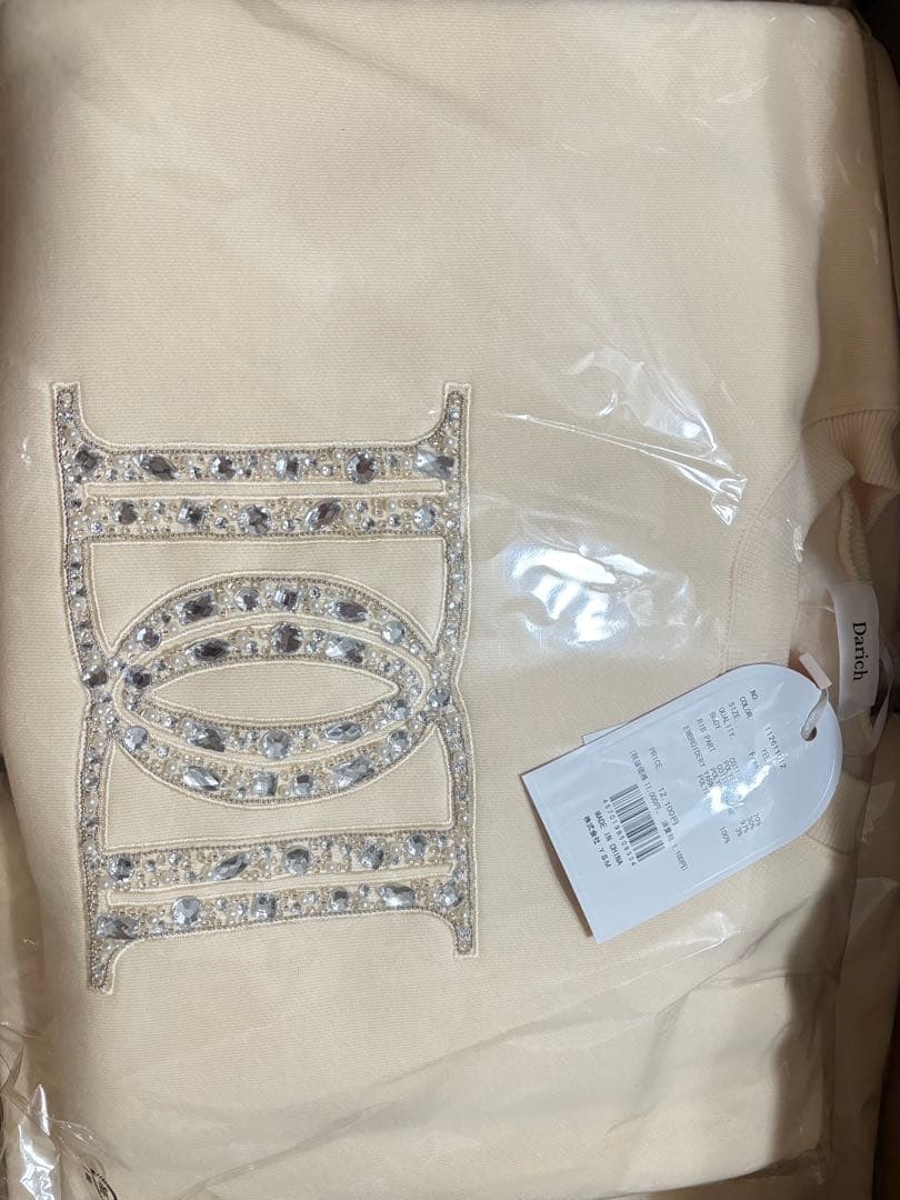 Darich ダーリッチ　ロゴビジュースウェットプルオーバー　イエロー