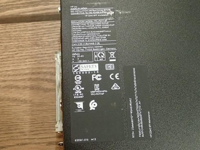 HP Z240sff PC w11pro　16GB　新品SSD 256GB 快調