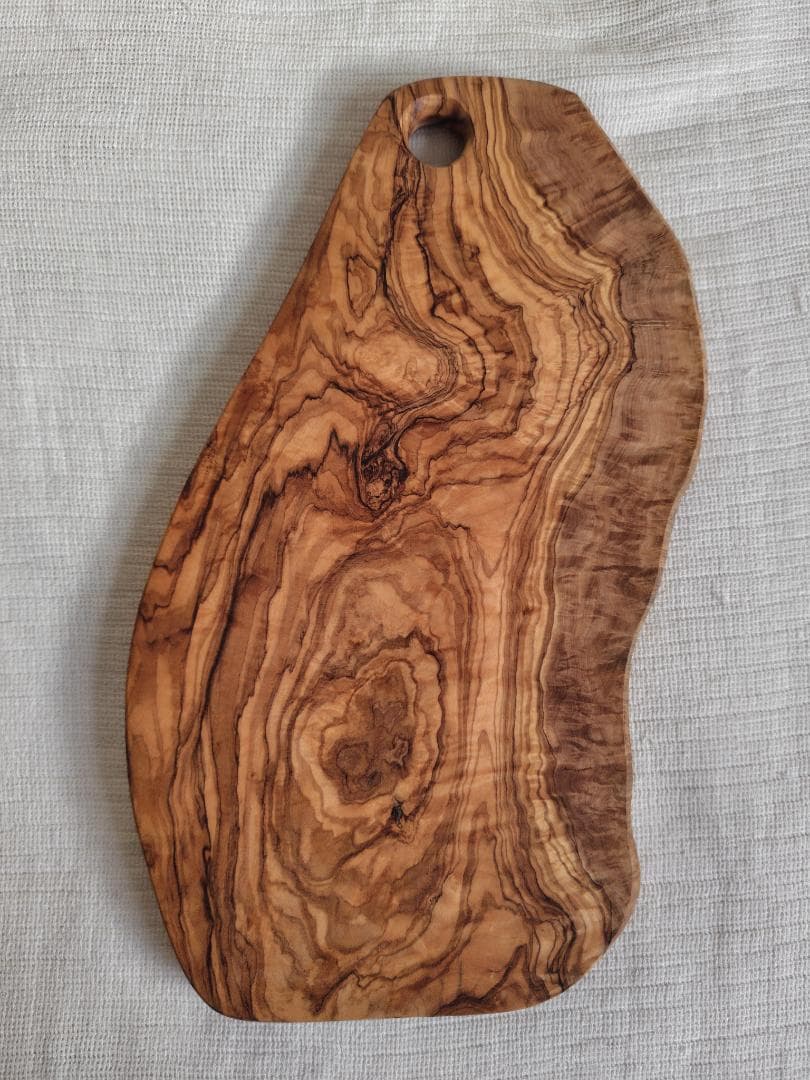 大判37cm オリーブウッド カッティングボード 一点物 無垢材　アルテレニョ