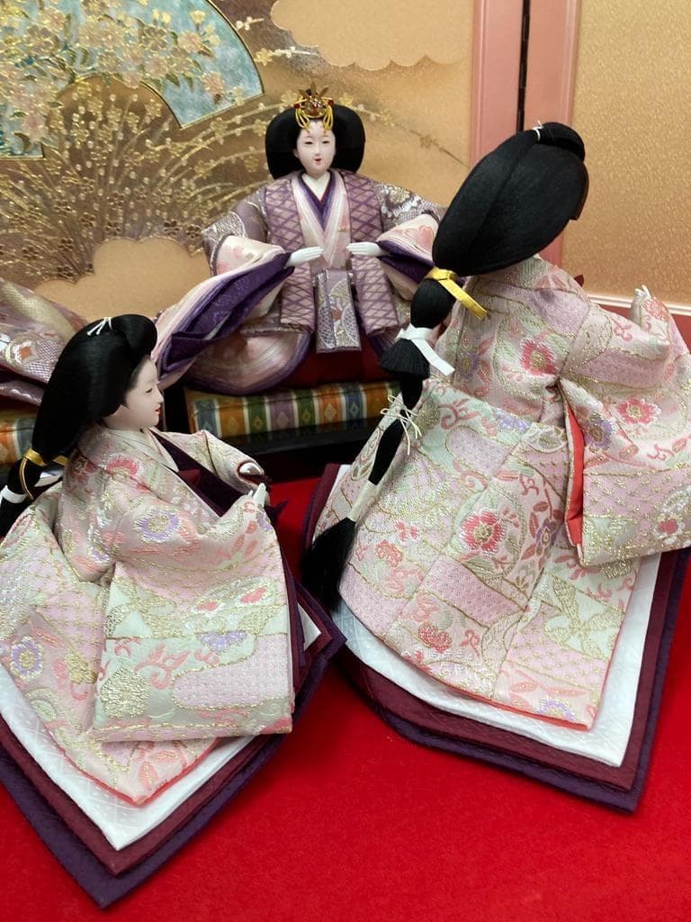 C7−2 訳あり特価　ひな人形　三人官女のみ　雛人形三人官女　雛人形三段