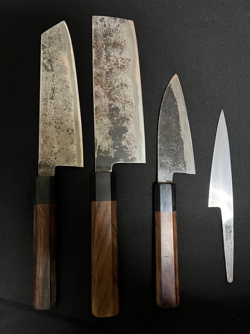 松水武田AS 菜切ー文化ー出刃セット・4本包丁