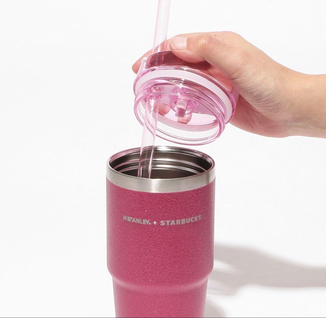 新品　スターバックス　ピンク タンブラー　パープル　ねこ　ボトル　猫