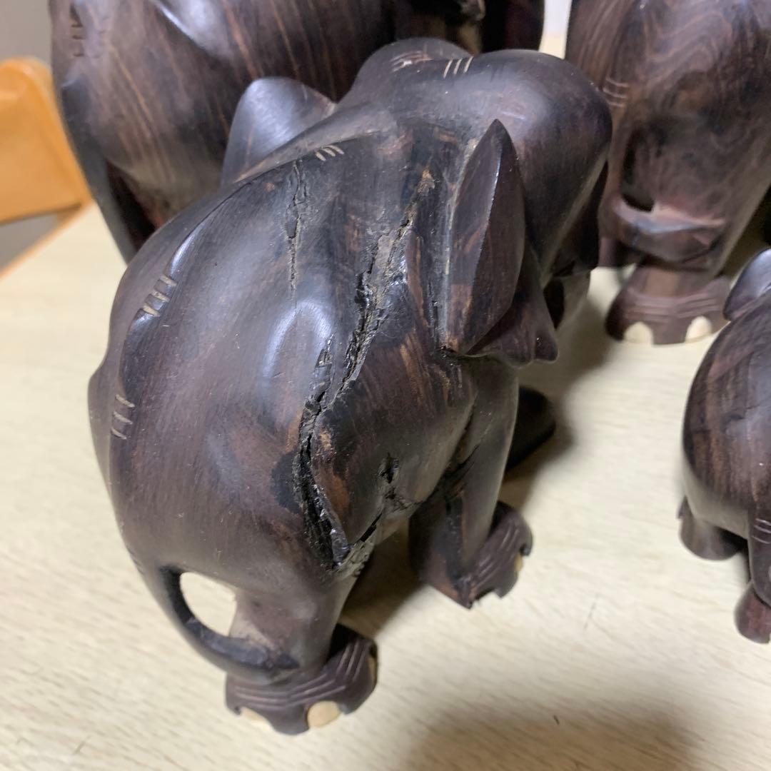 木製　象の置き物　昭和レトロ　ヴィンテージ　インテリア