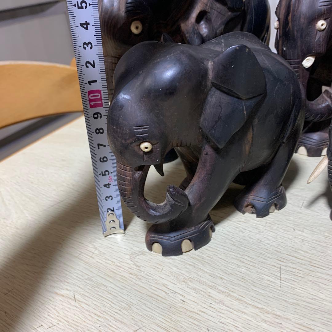 木製　象の置き物　昭和レトロ　ヴィンテージ　インテリア