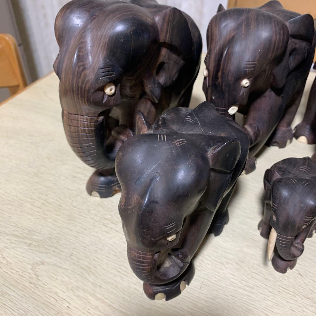 木製　象の置き物　昭和レトロ　ヴィンテージ　インテリア