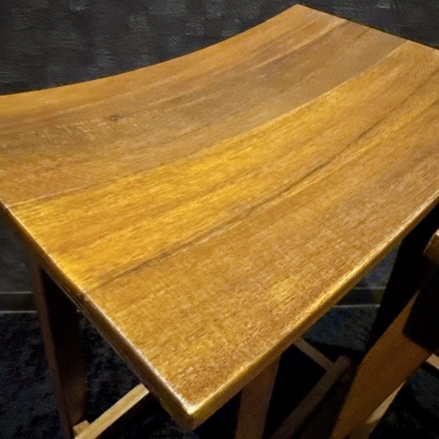 2脚セット 北欧風 天然木 カウンターチェア スツール ハイスツール ナチュラル