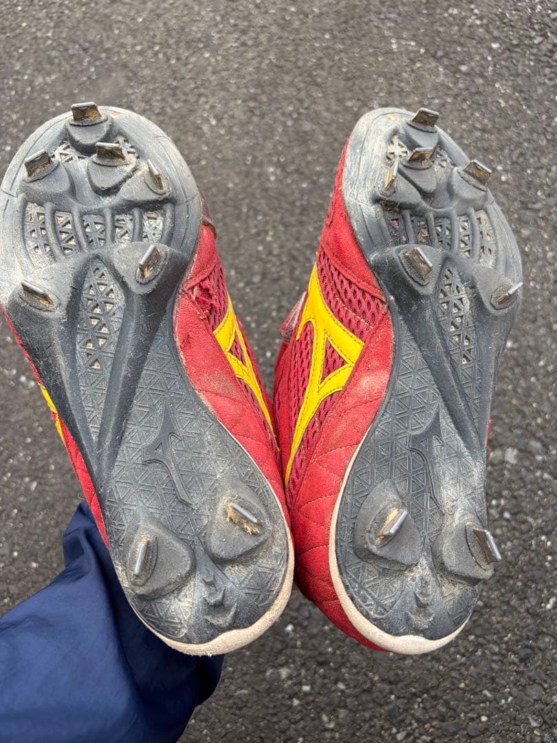 Mizuno スパイクシューズ レッド/イエロー