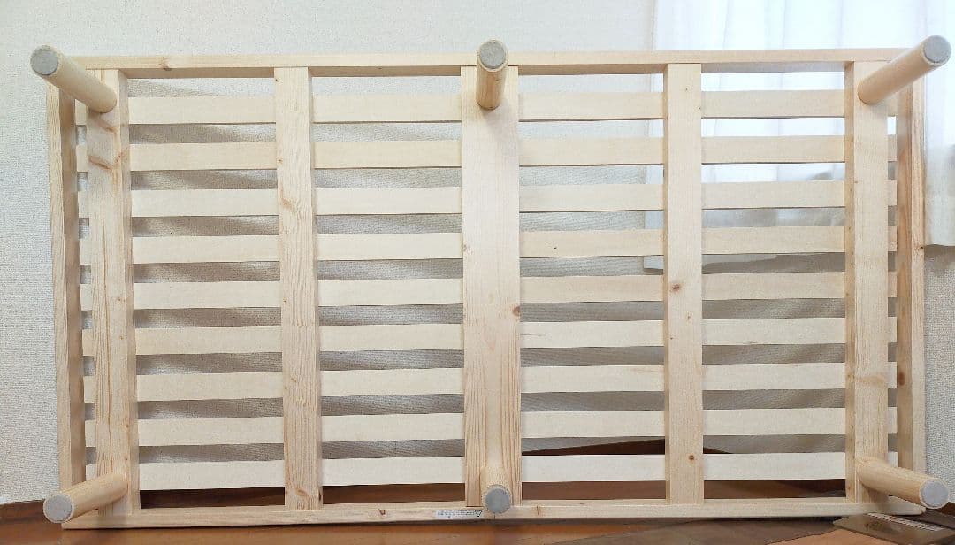 天然木 シングル ショート サイズ すのこベッド 高さ調節4段階 北欧調デザイン