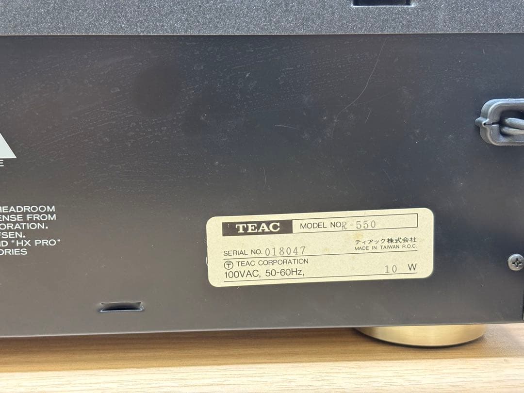 TEAC ステレオカセットデッキ 録音機能付 R-550 動確メンテナナンス済