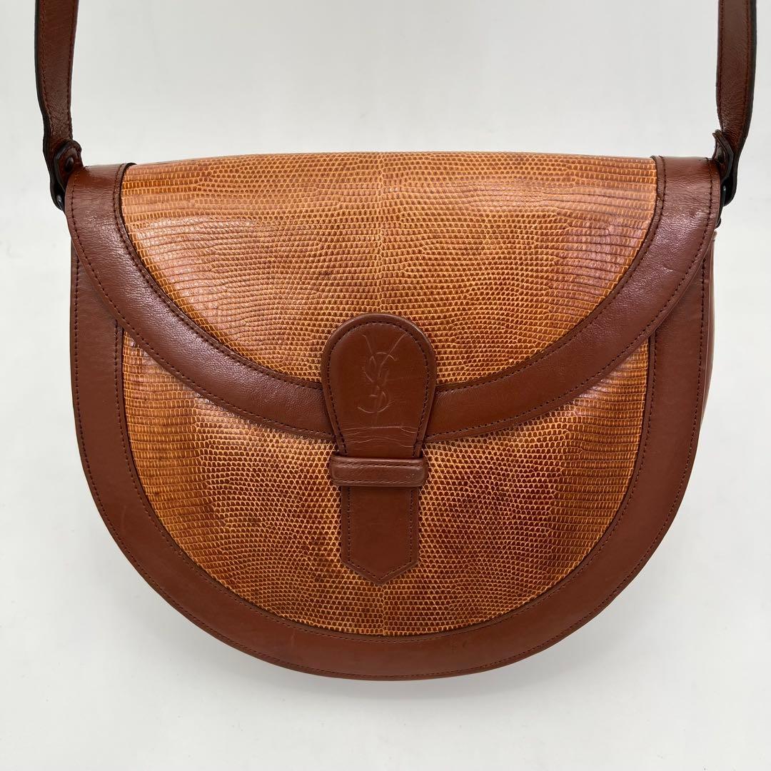 イヴサンローラン ショルダーバッグ 斜めがけ カサンドラ YSL リザードレザー