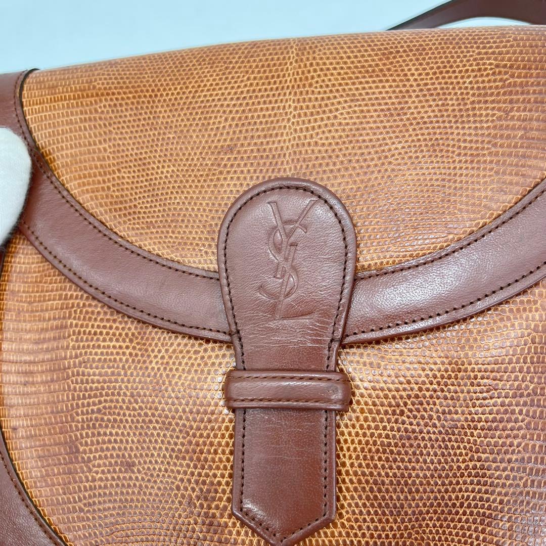 イヴサンローラン ショルダーバッグ 斜めがけ カサンドラ YSL リザードレザー