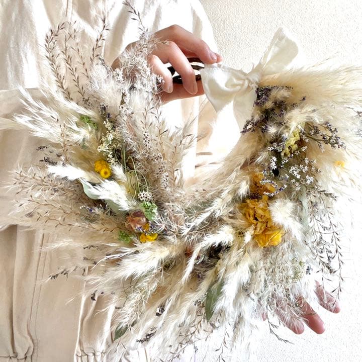 ナチュラルリース　パンパスグラス