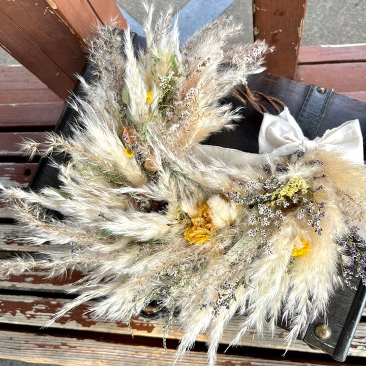 ナチュラルリース　パンパスグラス