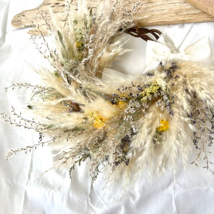 ナチュラルリース　パンパスグラス