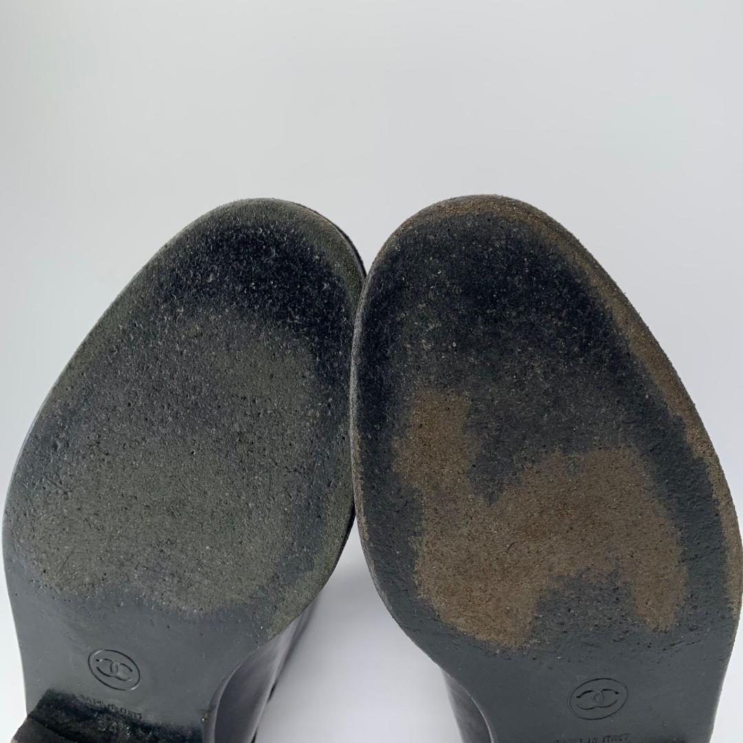 16970✨CHANEL サイドココマーク バイカラー ロング ジョッキーブーツ