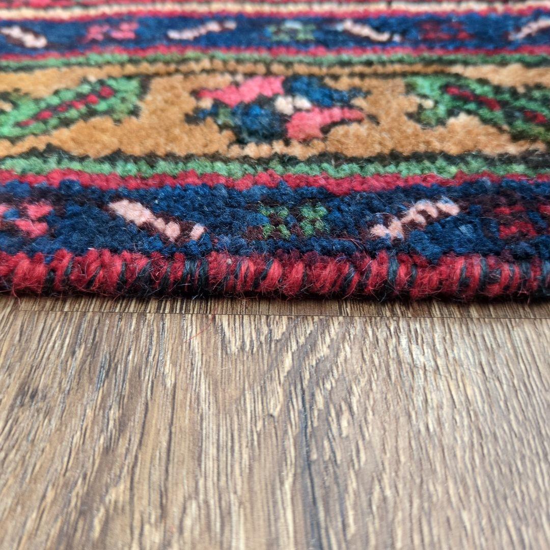 ヴィンテージラグ　ペルシャ絨毯　ハマダン　手織り絨毯　トライバルラグ