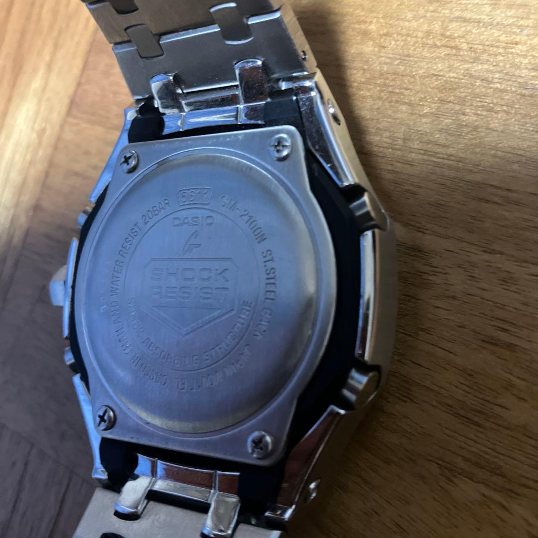 カシオーク　ステンレススチール シルバー/ブルー