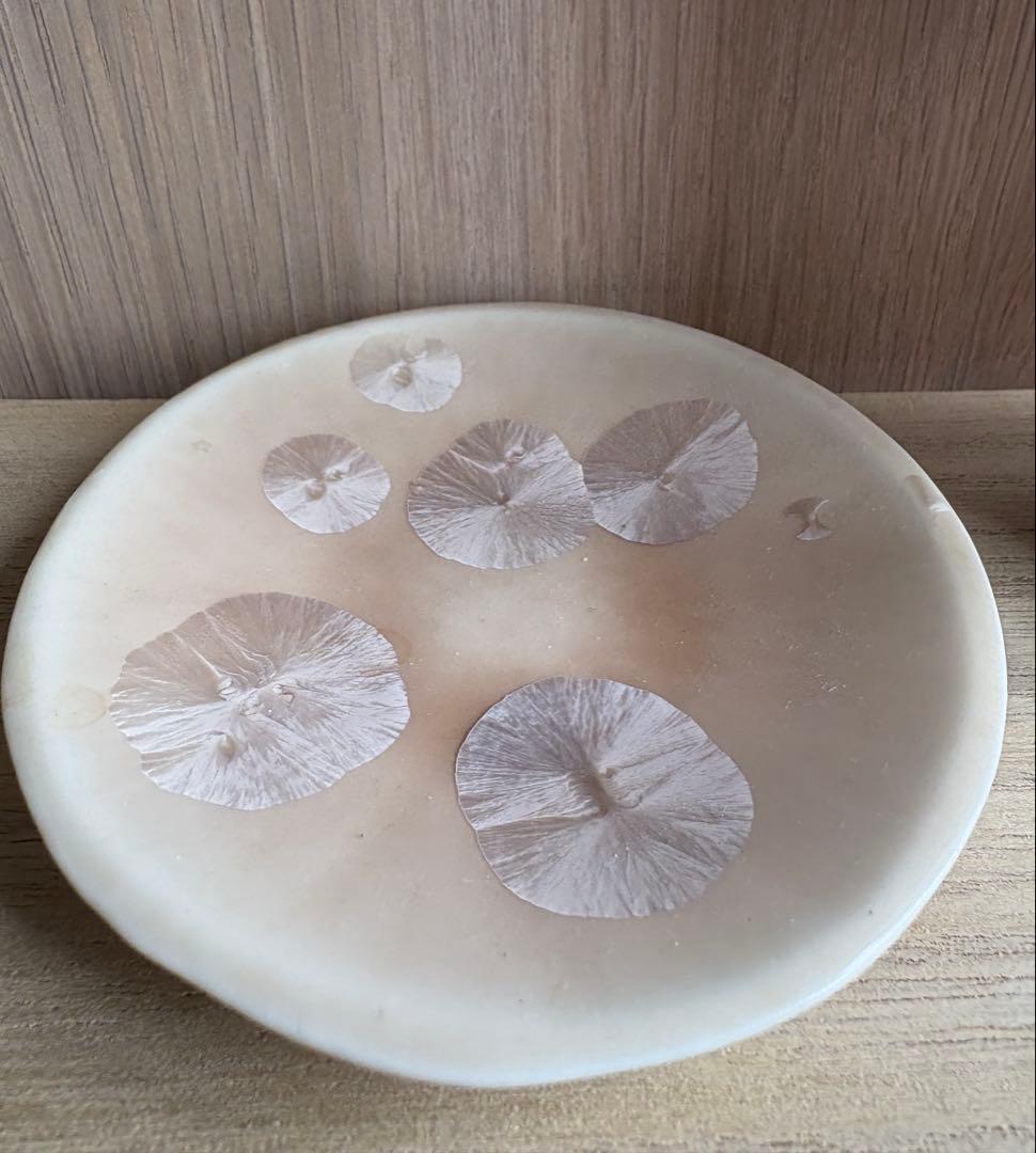 京都 陶器 結晶釉 プレート ピンク