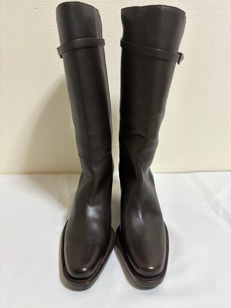 【新品未使用】PRADA プラダ ロング ブーツ ダークブラウン　36