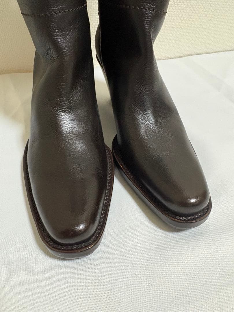 【新品未使用】PRADA プラダ ロング ブーツ ダークブラウン　36