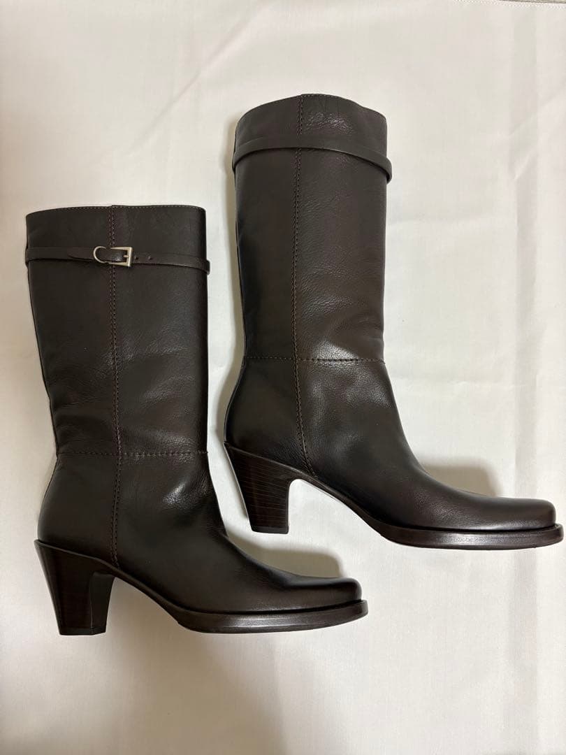 【新品未使用】PRADA プラダ ロング ブーツ ダークブラウン　36