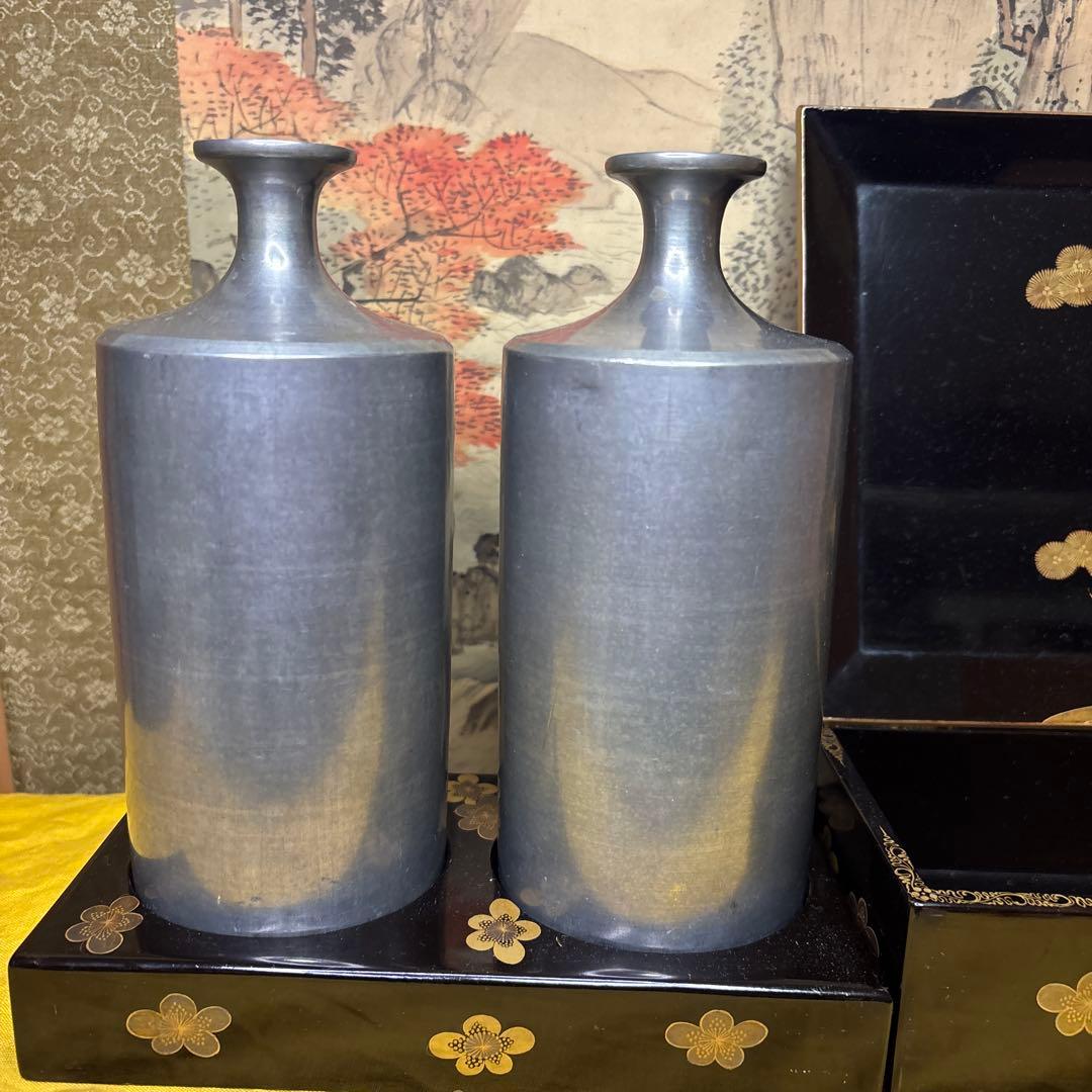 古美術 大名弁当 梅 　松 手提箱 漆器 時代物 稀少物