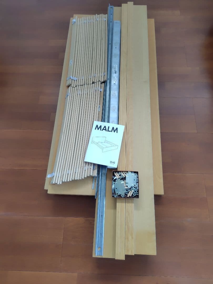 ダブルベッドフレーム　IKEA　MALM 140✕200　組み立て説明書あり