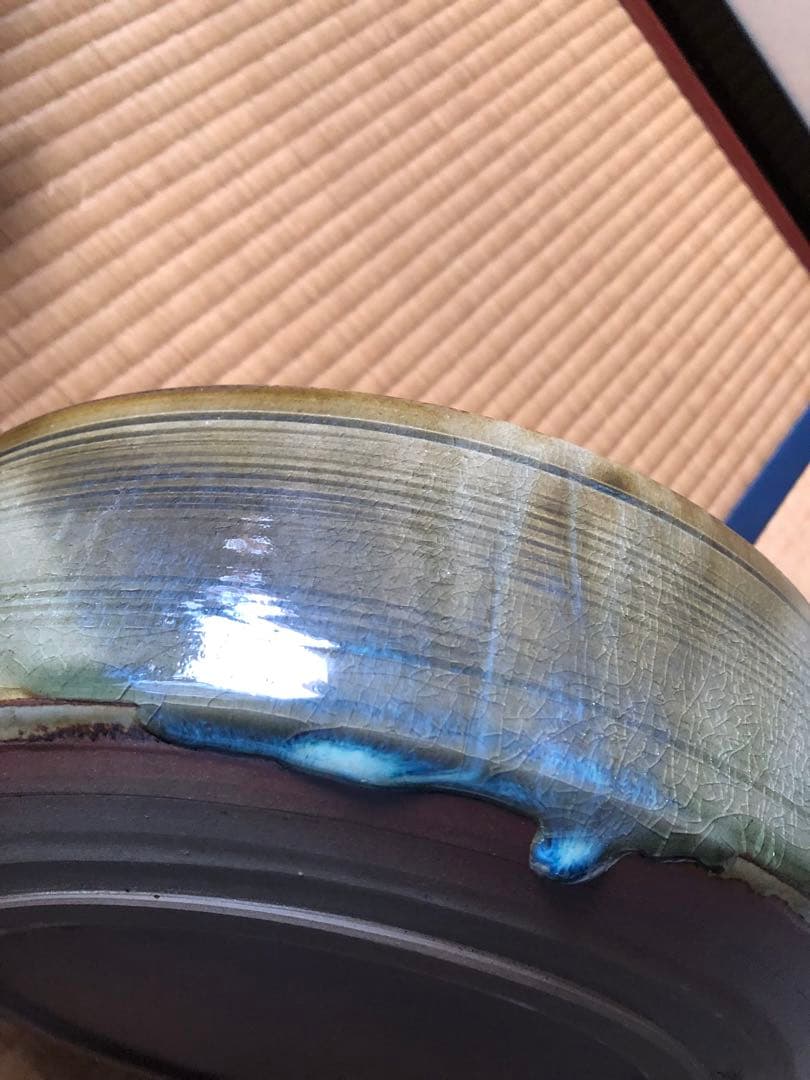 高取焼　平水指　登古造　共箱入