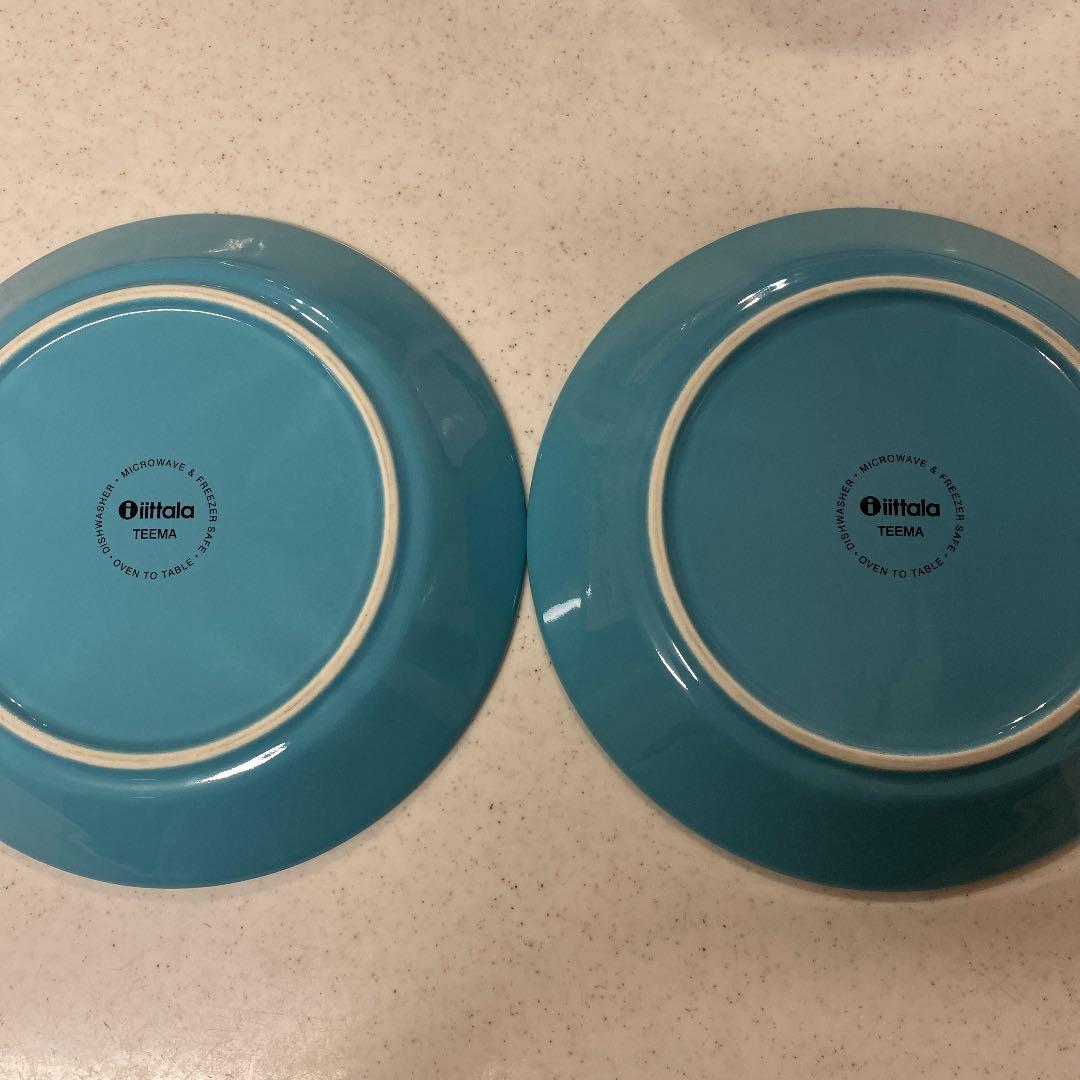 【廃盤】 ティーマ　ターコイズ　17cmプレート２個セット