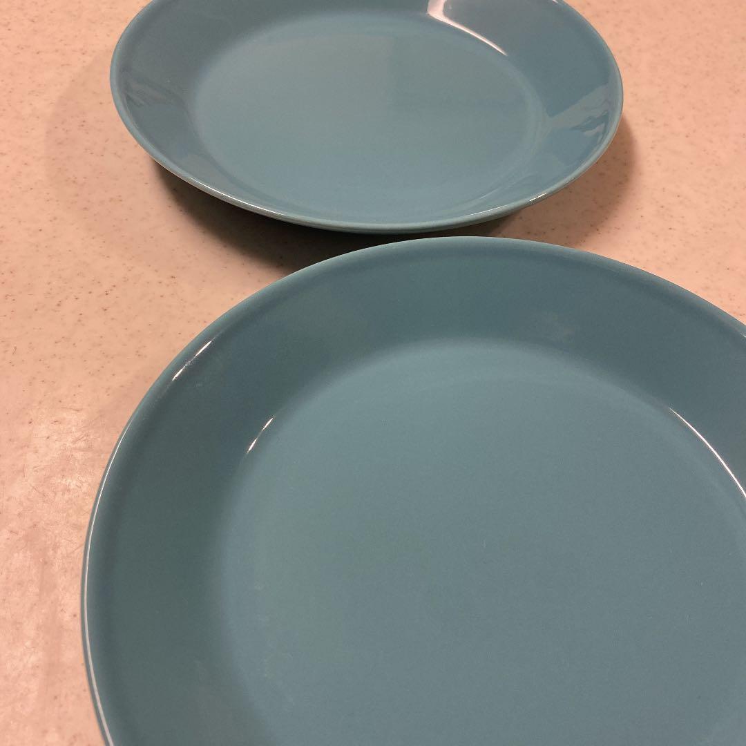 【廃盤】 ティーマ　ターコイズ　17cmプレート２個セット