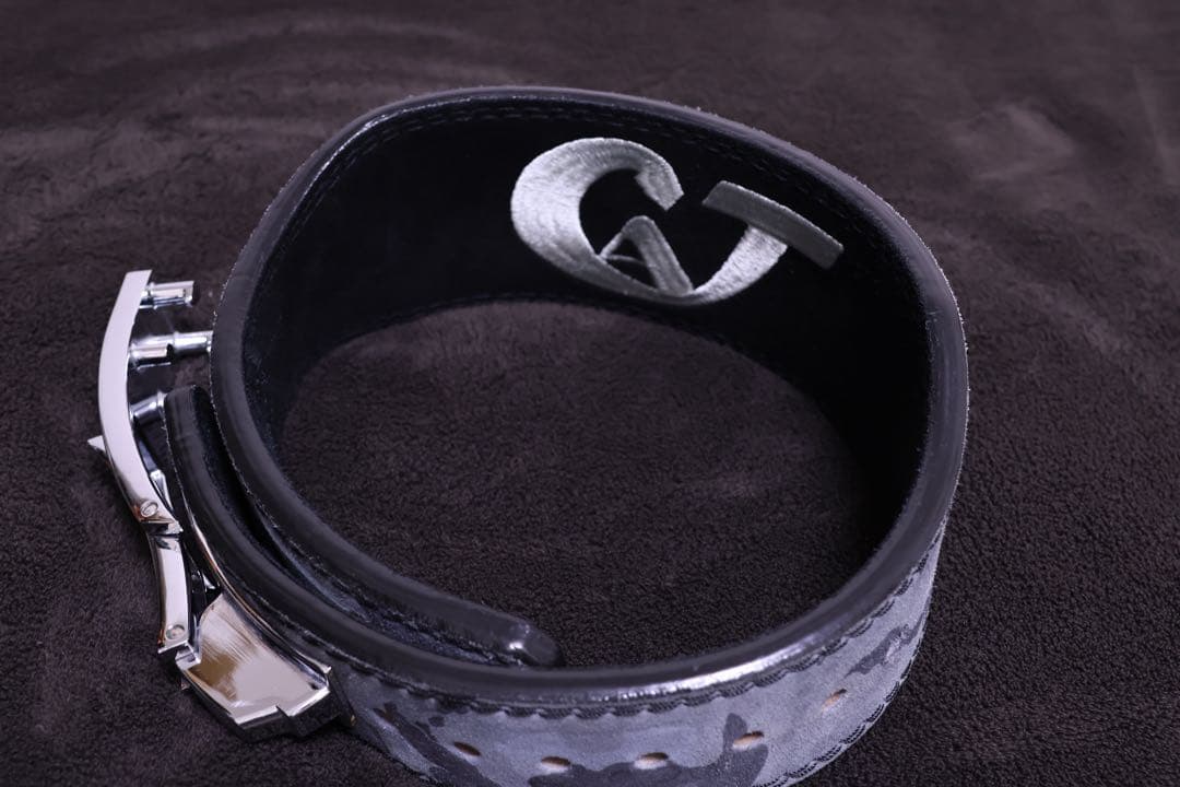 ジュラシックギア　オリジナルレザーベルトS (グレー迷彩)