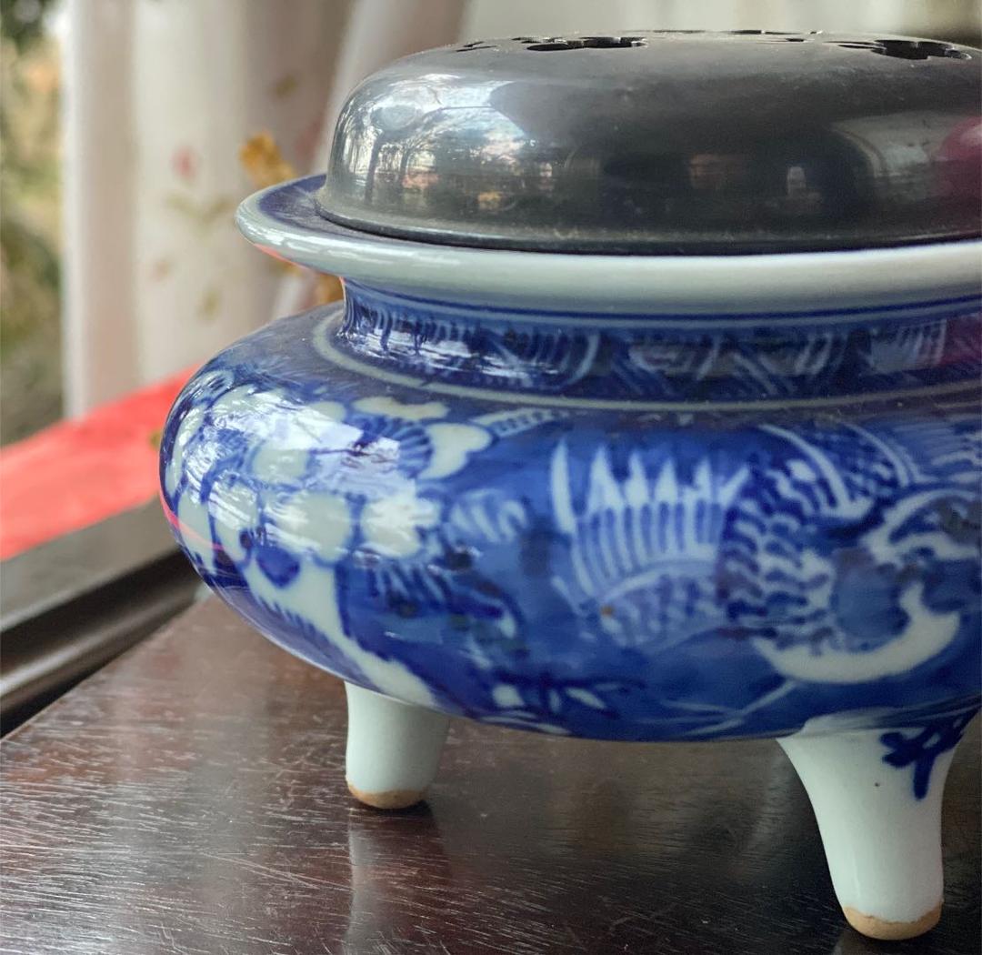 1908様感謝‼️SILVER銀火屋　桜&鳳凰　三つ足香炉　1客