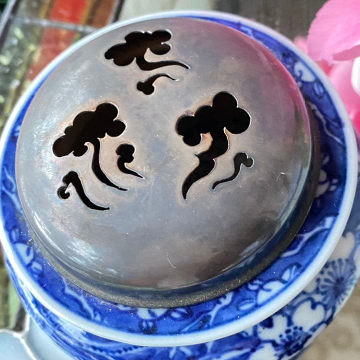 1908様感謝‼️SILVER銀火屋　桜&鳳凰　三つ足香炉　1客