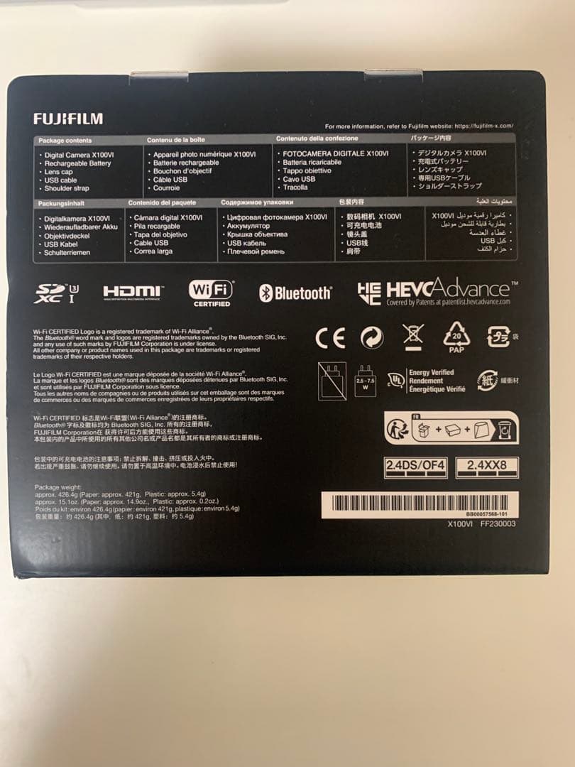 Fujifilm X100Ⅵ コンパクトデジタルカメラ(中古美品/保証書有)