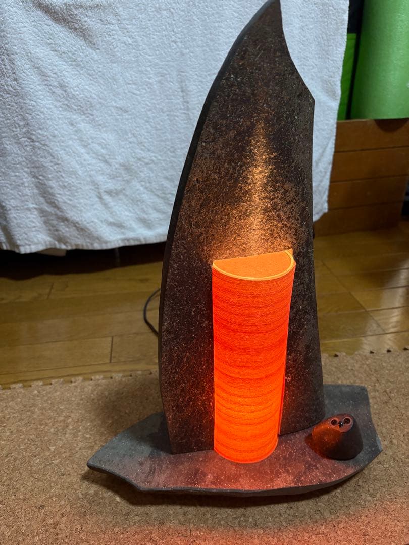 ふくろう　石製　照明 フクロウ 不苦労　室内照明　インテリア　置物　縁起物