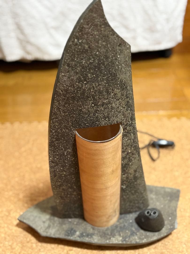 ふくろう　石製　照明 フクロウ 不苦労　室内照明　インテリア　置物　縁起物