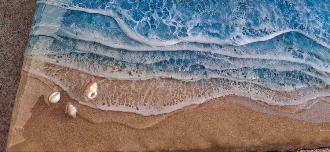 値下げ、エポキシオーシャンアート。立体アート、海アート