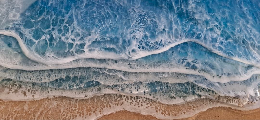 値下げ、エポキシオーシャンアート。立体アート、海アート