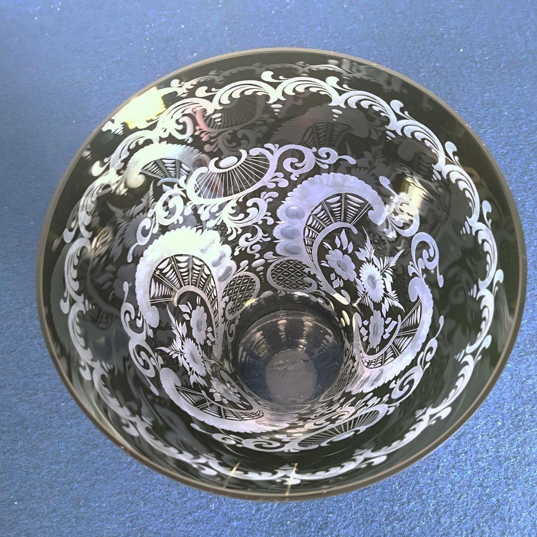 A898 ボヘミアガラス花瓶 箱入