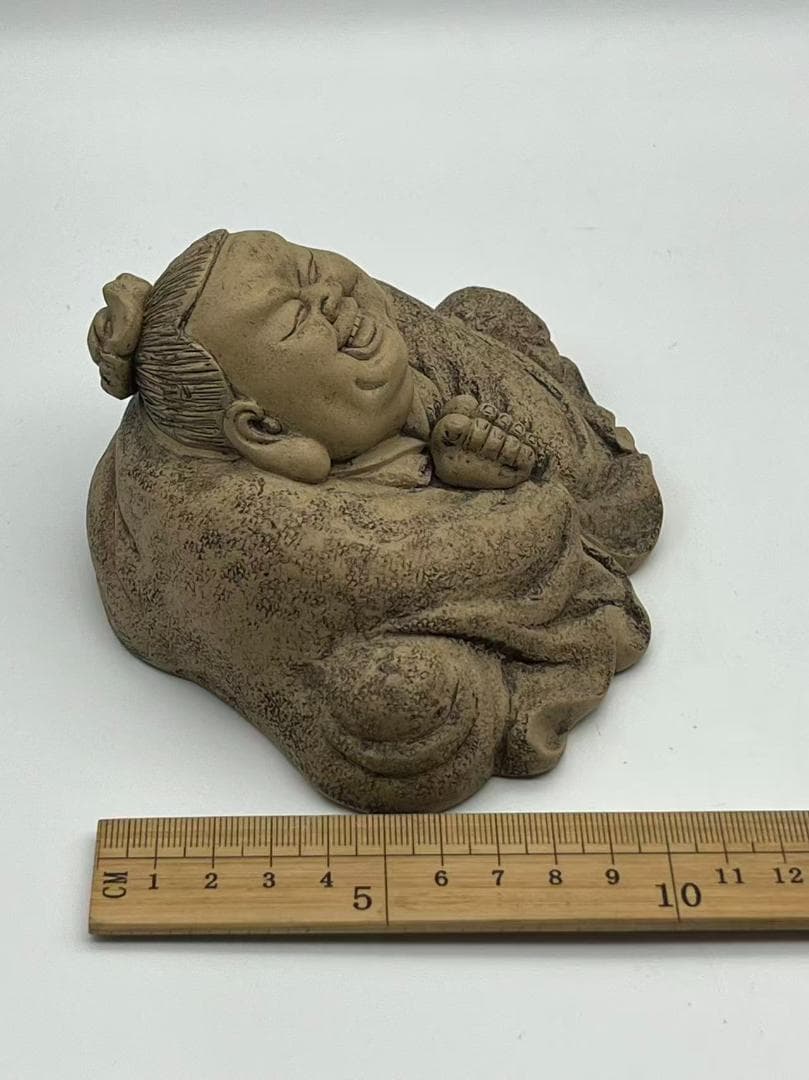 民国 紫砂布袋和尚 置物　茶道具　骨董品　唐物 中国古美術(F-178)