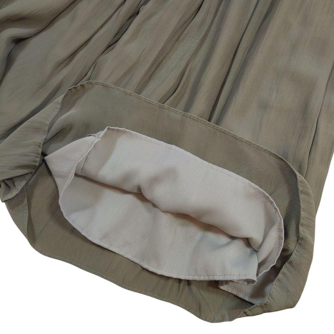 BEARDSLEY ビアズリー シフォンギャザーパンツ カーキ サイズ1