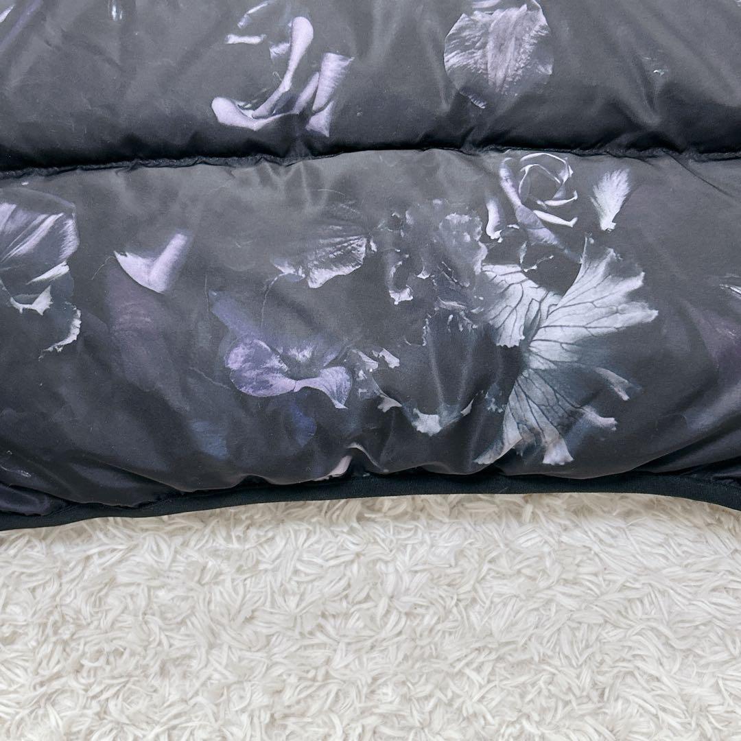美品 ポールスミス 花柄 ダウンジャケット ハーフジップ プルオーバー ブラック